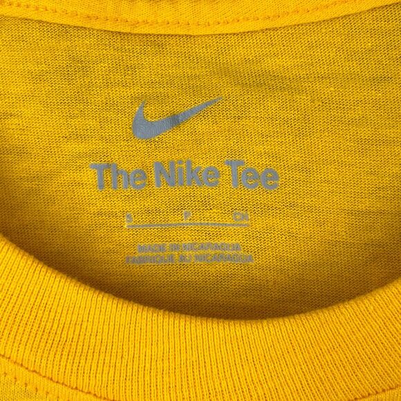 NIKE Shirt‎ Mens Small Soccer Ralph Lundy Basic Casual Short-sleeve Tee Yellow - Picture 5 of 9